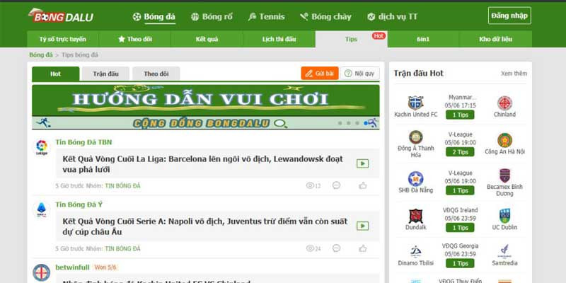 Trải nghiệm giải trí tại Bongdalu