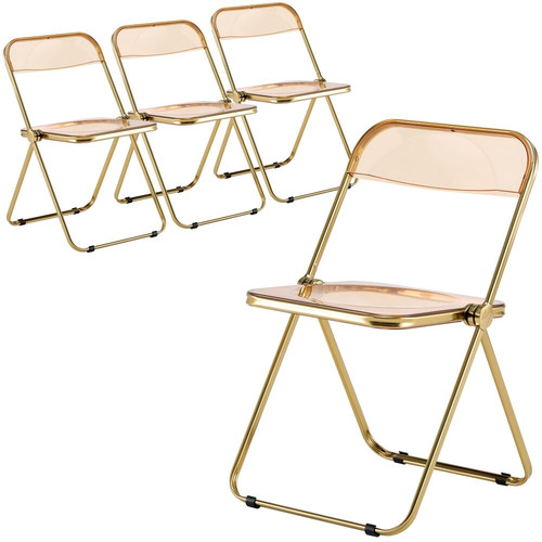 Lawrence Set of 4 Modern Foldable Transparent Acrylic Gold Chrome Folding Chair for Multipurpose Spa.jpg