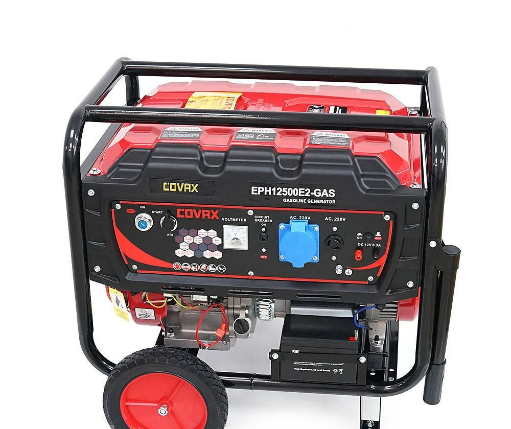 Генератор Covax EPH12500E2-GAS, двухтопливный инверторный 8.0 кВт, с электростартером, для дачи и офиса с ручным стартом