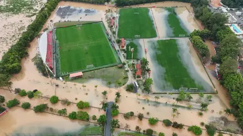 PREOCUPAÇÃO! Temporal causa alagamentos e adia jogos das categorias de base do São Paulo