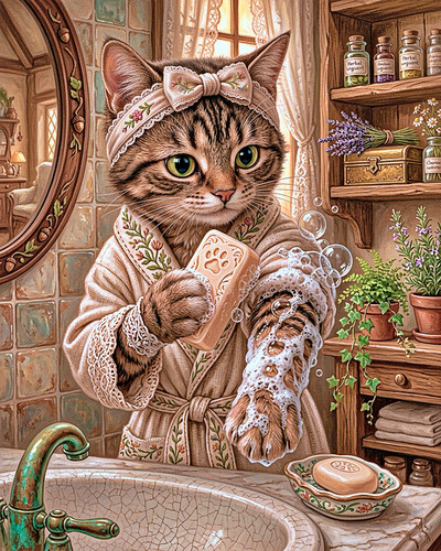 Spa Tag · Tigerkatze am Waschbecken..jpg