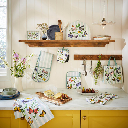 Ulster Weavers Butterfly Grove Apron Cotton Blue sn3.jpg