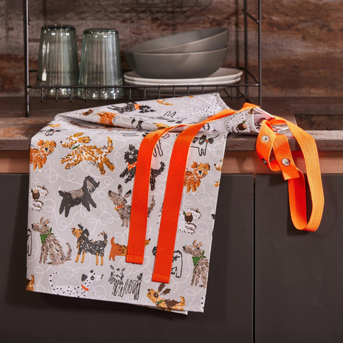 Ulster Weavers Dog Days Apron PVCOilcloth Grey sn3.jpg