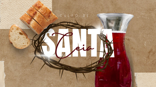Culto de Santa Ceia Rústico Marrom Papel de Parede.png