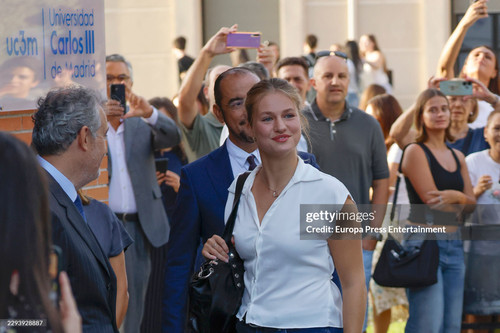 MADRID, SPAIN - SEPTEMBER 07: Princess Leonor begins her studies at Carlos III University of Madrid .jpg