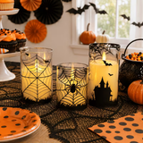 3pcs Halloween Flameless LED Candle Set in 3 Sizes • Warm Light Halloween Decorations with Clear Pri.png
