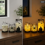 3pcs Halloween Flameless LED Candle Set in 3 Sizes • Warm Light Halloween Decorations with Clear Pri.png