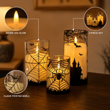 3pcs Halloween Flameless LED Candle Set in 3 Sizes • Warm Light Halloween Decorations with Clear Pri.png