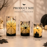 3pcs Halloween Flameless LED Candle Set in 3 Sizes • Warm Light Halloween Decorations with Clear Pri.png
