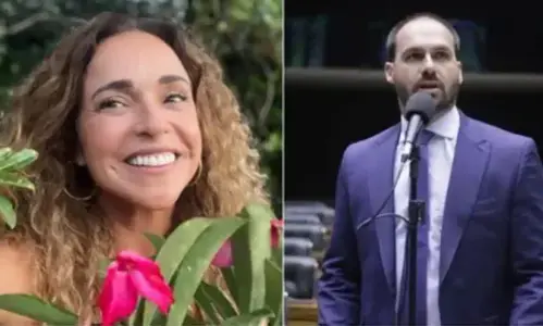 Ação de Daniela Mercury contra Eduardo Bolsonaro trava há dois anos no gabinete de Nunes Marques