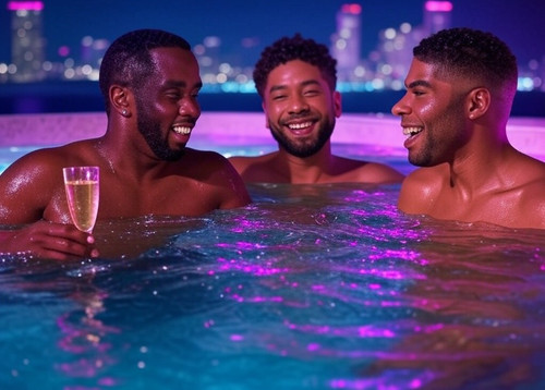 diddy smollet magic johnson son aids gay cesspool.jpg