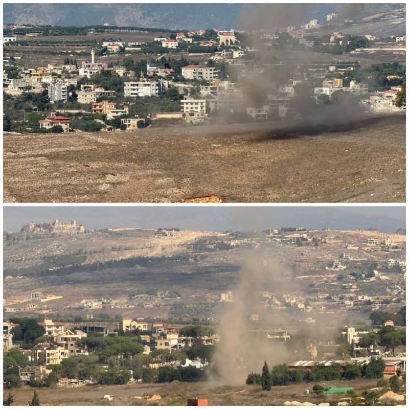 صور| مدفعية الاحتلال تقصف بلدة زوطر الشرقية وأطراف بلدة ميفدون، جنوب لبنان....