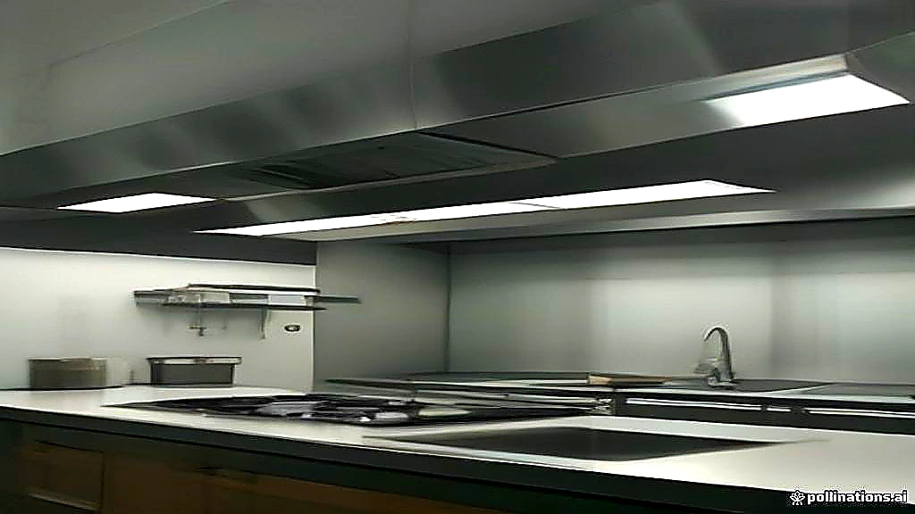 Bright colorful hero photo of a modern commercial kitchen with stainless equipment