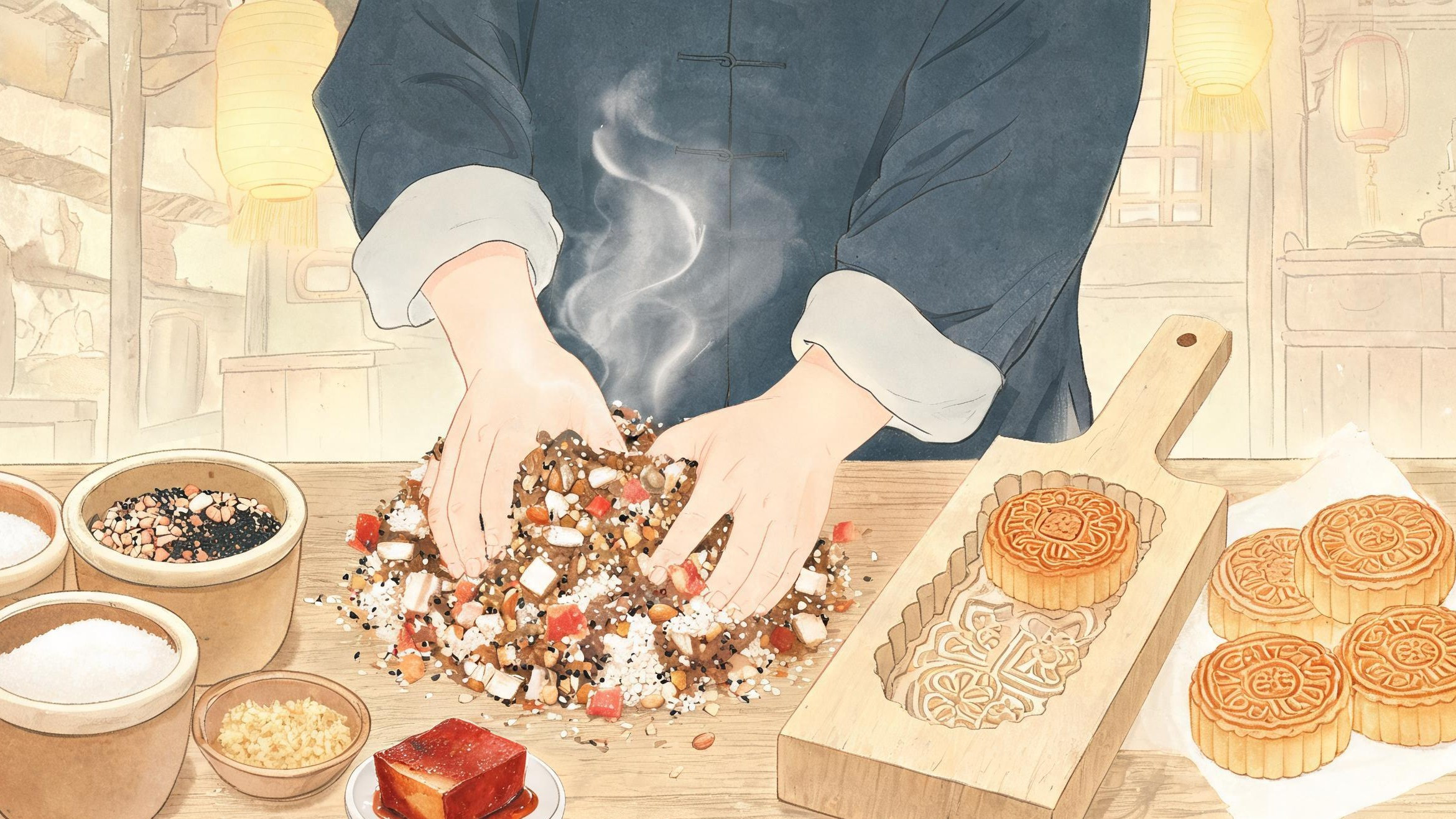 腐乳饼·馅料工艺