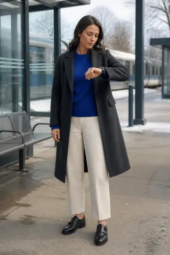 sweater fall winter outfits 10 cobalt crew neck sweater with cream trousers 10 1790054115.webp