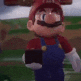 sad mario walking in rain.gif