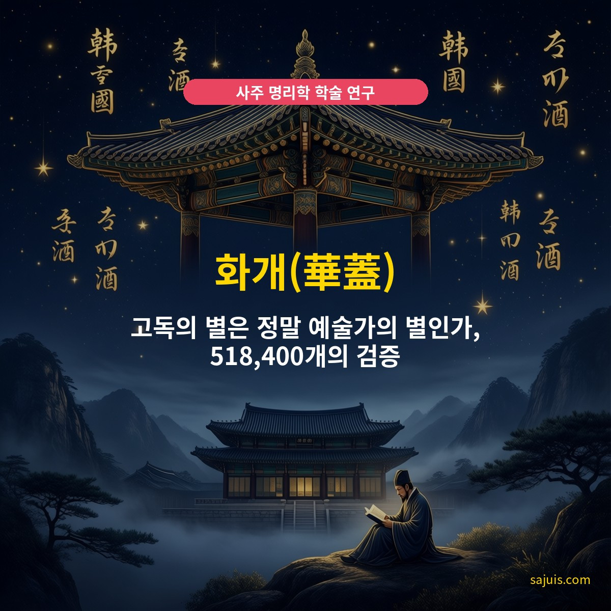 화개(華蓋) — 고독의 별은 정말 예술가의 별인가, 518,400개의 검증