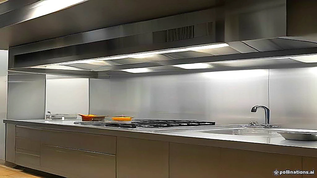 Bright colorful hero photo of a modern commercial kitchen with stainless equipment