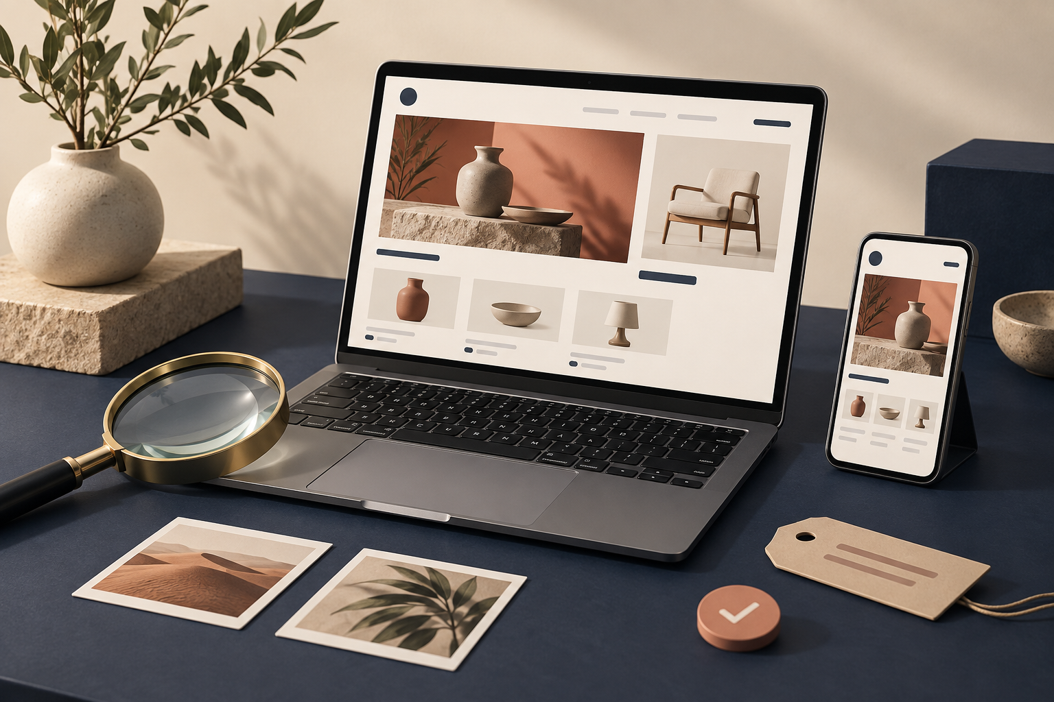 Laptop checking a responsive ecommerce website before relaunch