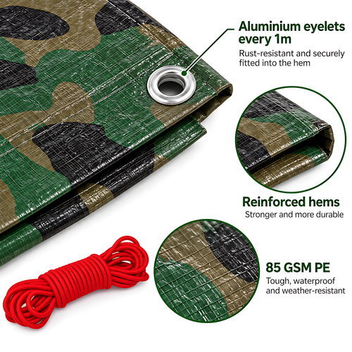 camo + 10m elastic red 03.2