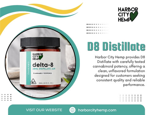 When checking a D8 distillate listing, look for identifying information that connects the report with the product. Depending on the company, this might include a batch number, sample number, production date, or another traceable identifier.

Official Website - https://harborcityhemp.com/product/delta-8-distillate/

Contact Us -
Address: 186 Specialty Pt, Sanford, FL 32771, USA
Phone: +1-619-639-4386

Read Our Blogs -
https://harborcityhemp.mystrikingly.com/blog/hhc-liquid
https://harborcityhemp.wixsite.com/harborcityhemp/post/uni-pro-vape
https://sites.google.com/view/harborcityhemp/delta-8-tincture

More Links -
https://beacons.ai/harborcityhemp
https://gravatar.com/harborcityhempcbd
https://vimeo.com/harborcityhemp