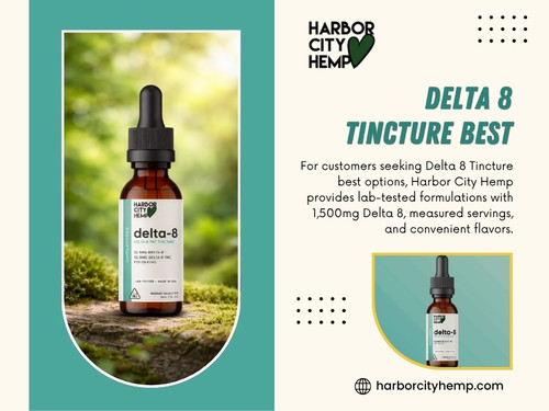 Ingredient lists have a different job. They give shoppers something specific to inspect. That is particularly valuable when deciding whether a product marketed as Delta 8 tincture best actually fits what you are looking for. “Best” is subjective, but ingredients, serving information, and potency can be checked.

Official Website - https://harborcityhemp.com/product/delta-8-tincture-1500mg/

Contact Us -
Address: 186 Specialty Pt, Sanford, FL 32771, USA
Phone: +1-619-639-4386

Read Our blogs -
https://harborcityhemp.jimdofree.com/2026/09/22/cbd-hard-candy/
https://6a4f4595d8109.site123.me/blog/cbd-chocolate
https://sites.google.com/view/harborcityhemp/delta-8-tincture

More Links -
https://about.me/harborcityhemp
https://www.apsense.com/user/harborcityhemp
https://gravatar.com/harborcityhempcbd