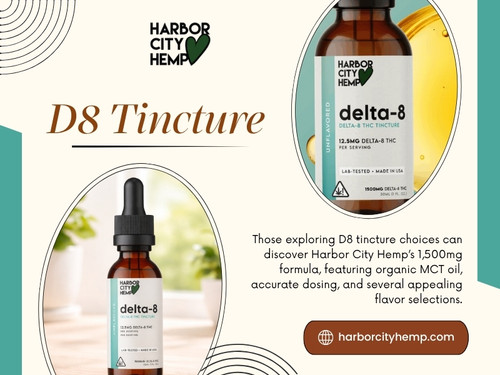 Cannabinoid extracts are commonly blended with another oil to create a liquid that can be measured with a dropper. MCT oil is one example. When comparing a D8 tincture, checking the carrier oil can help explain why two products with similar cannabinoid amounts may have different formulations.

Official Website - https://harborcityhemp.com/product/delta-8-tincture-1500mg/

Contact Us -
Address: 186 Specialty Pt, Sanford, FL 32771, USA
Phone: +1-619-639-4386

Read Our blogs -
https://harborcityhemp.wixsite.com/harborcityhemp/post/uni-pro-vape
https://harborcityhemp.medium.com/delta-8-thc-distillate-4373ff390b6d
https://harborcityhemp.mystrikingly.com/blog/hhc-liquid

More Links -
https://medium.com/@harborcityhemp/about
https://www.goodreads.com/harborcityhemp
https://www.ted.com/profiles/50597898