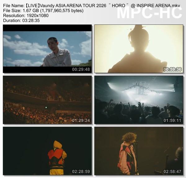 Vaundy ASIA ARENA TOUR 2026 “HORO” @ INSPIRE ARENA (Youtube 2026.09.20)