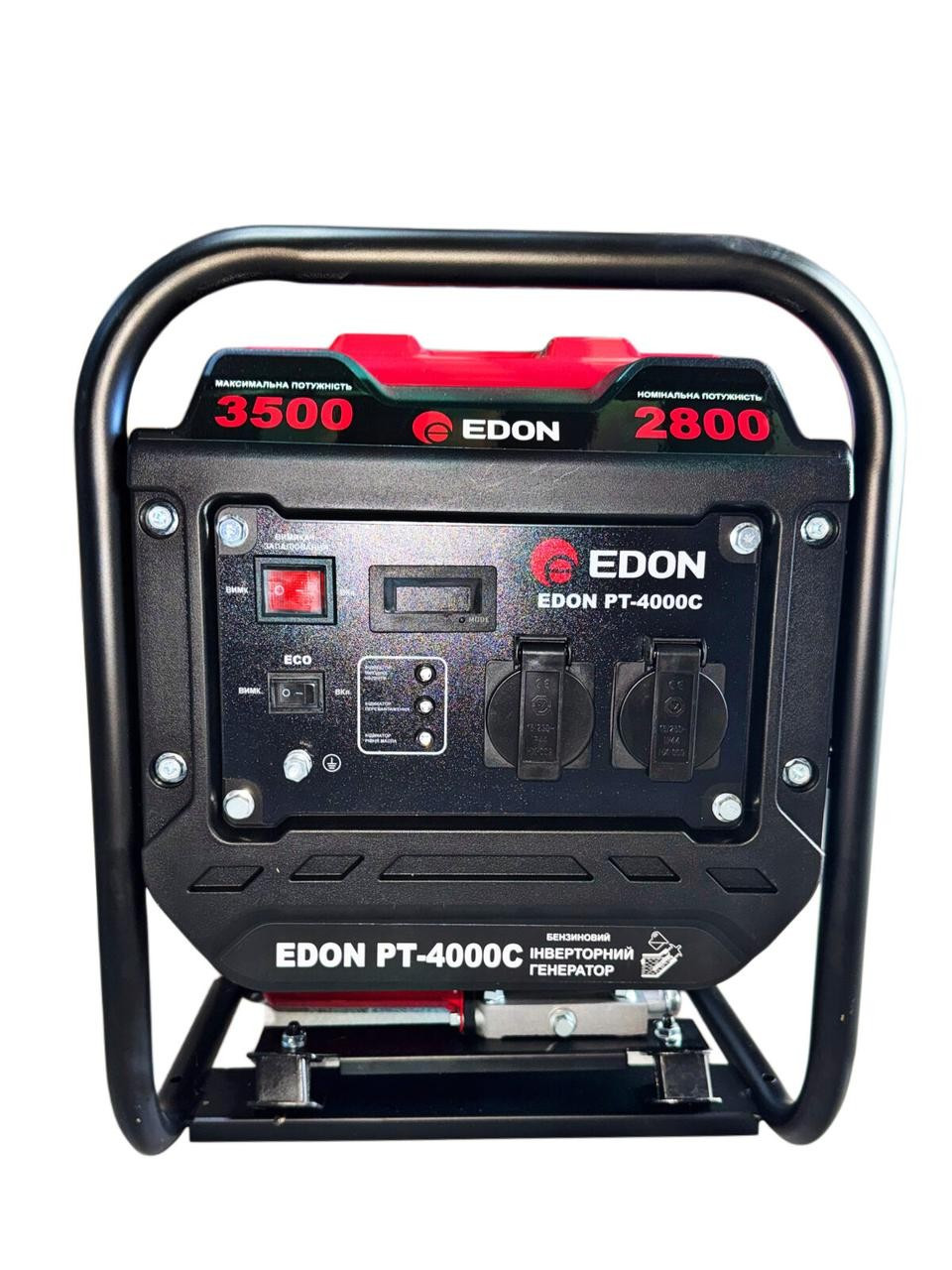 Бензиновый генератор Edon PT-4000C инверторного типа с максимальной мощностью 3.5 кВт и напряжением 220 В для аварийного питания