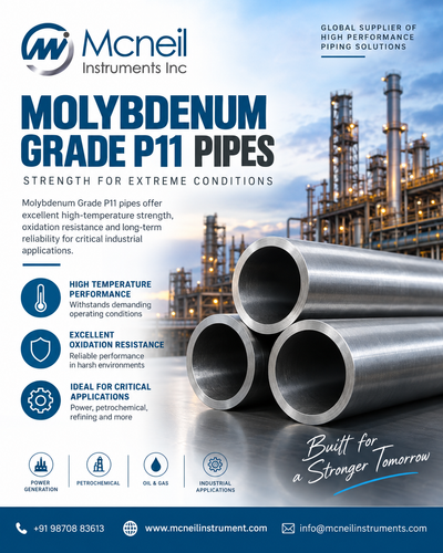 ASTM A335 P11 Molybdenum Pipes Manufacturer, Supplier & Exporter | USA, Turkey & Nigeria.png