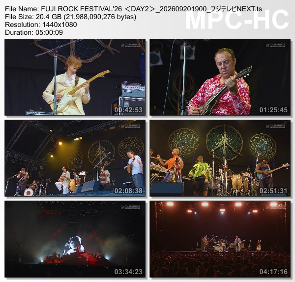 FUJI ROCK FESTIVAL ’26 Day1+2 (Fuji TV NEXT 2025.09.20)