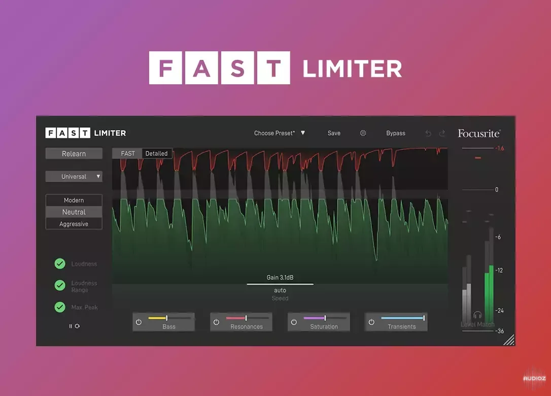 Focusrite FAST Limiter v1.0.0 [U2B] macOS-TRAZOR