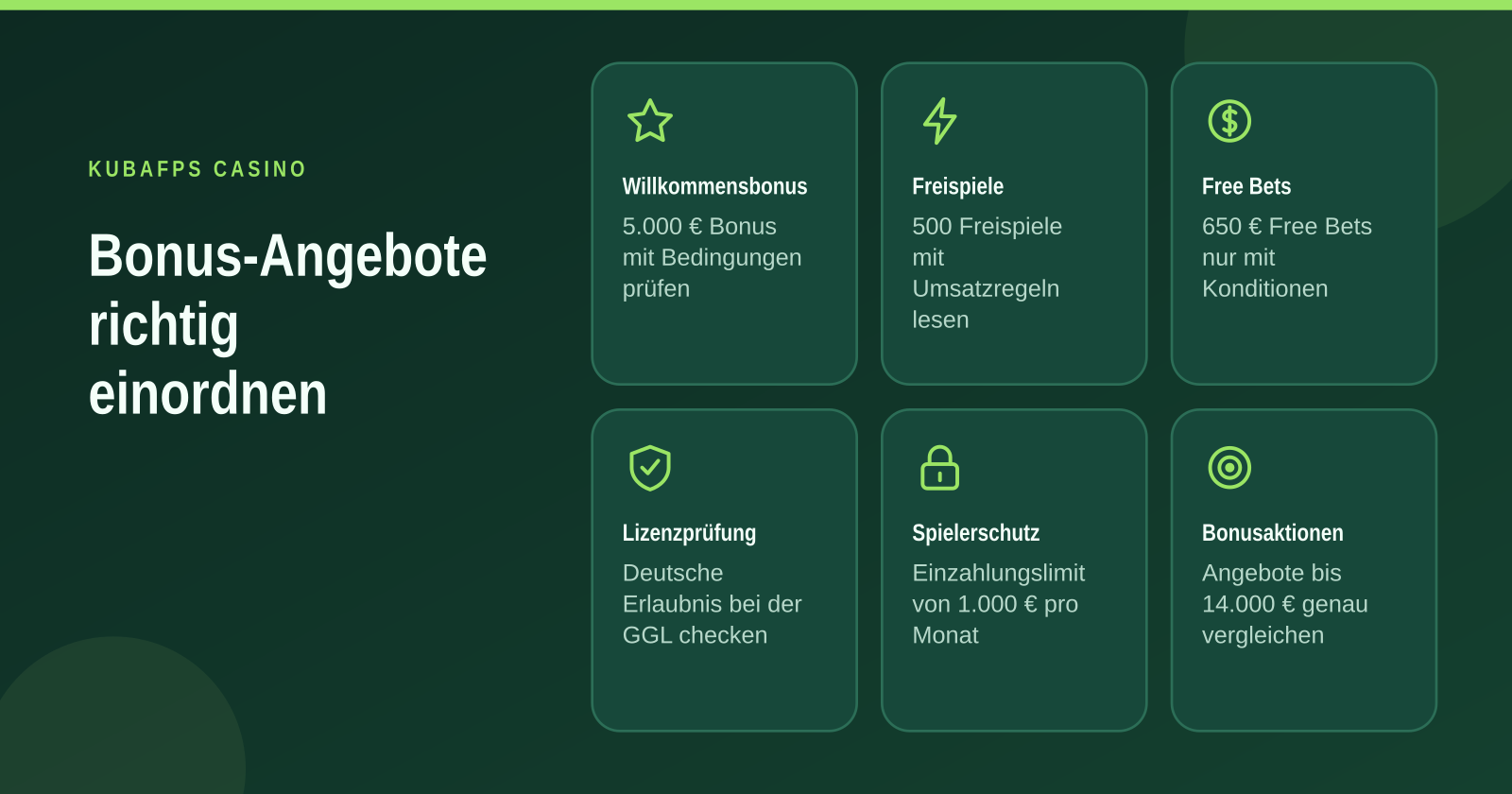 KubaFPS Casino: Highlights, Deals und Bonusaktionen im Überblick