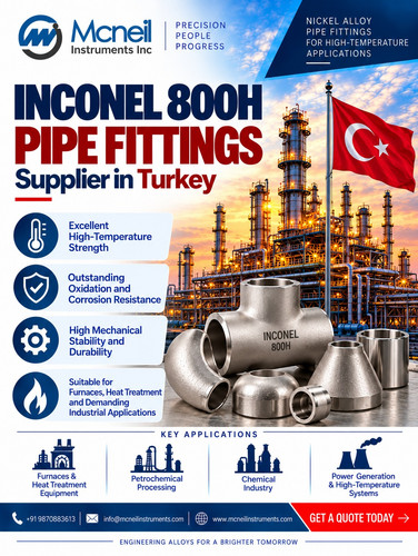 Inconel 800H Pipe Fittings Supplier in Turkey | Mcneil Instruments.1