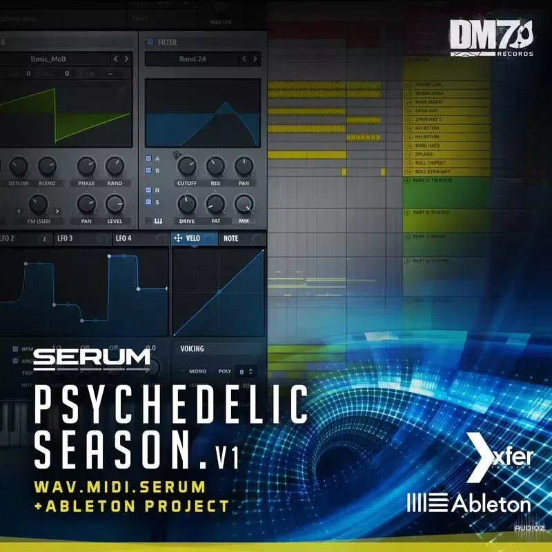 Dm7 Records Serum Psychedelic Season Vol 1 WAV MIDI Serum Ableton-DECiBEL