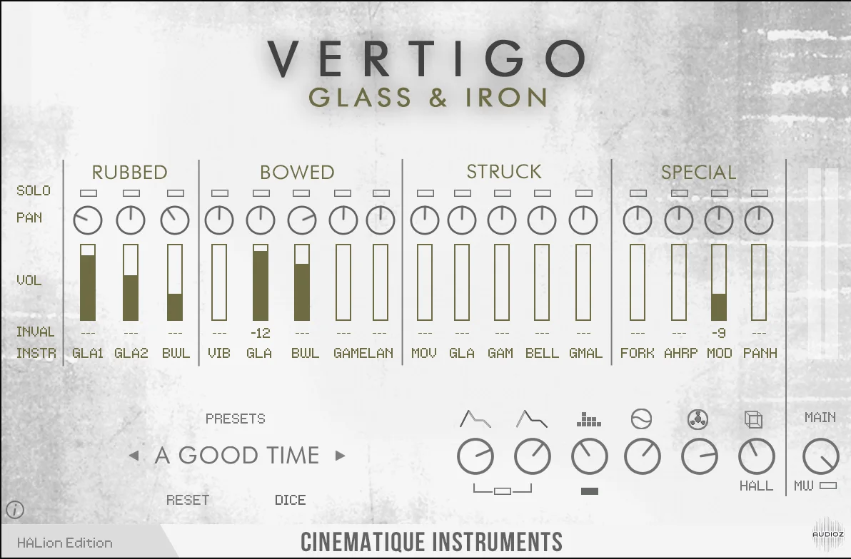 Cinematique Instruments Vertigo Glass & Iron for HALion