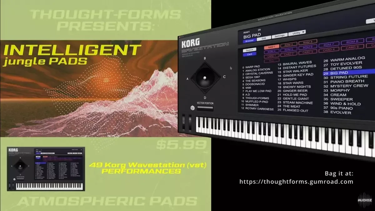 Thought-Forms Intelligent Jungle Pads (Vol 1) Korg Wavestation PRESETS