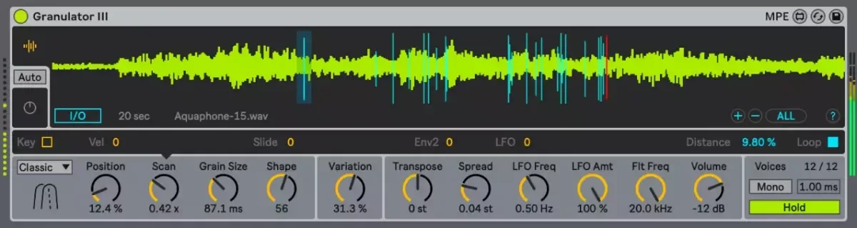 Robert Henke Granulator III 1.1 (Ableton Live 12)