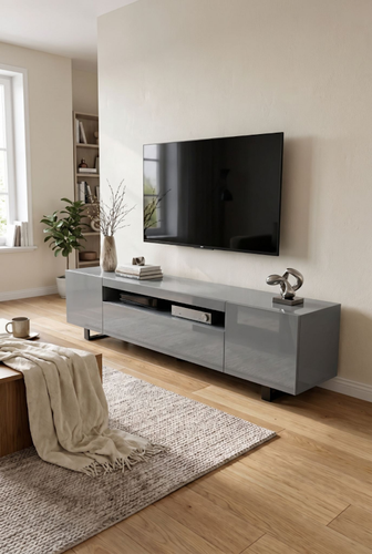 Why raised legs matter on a long TV unit.2