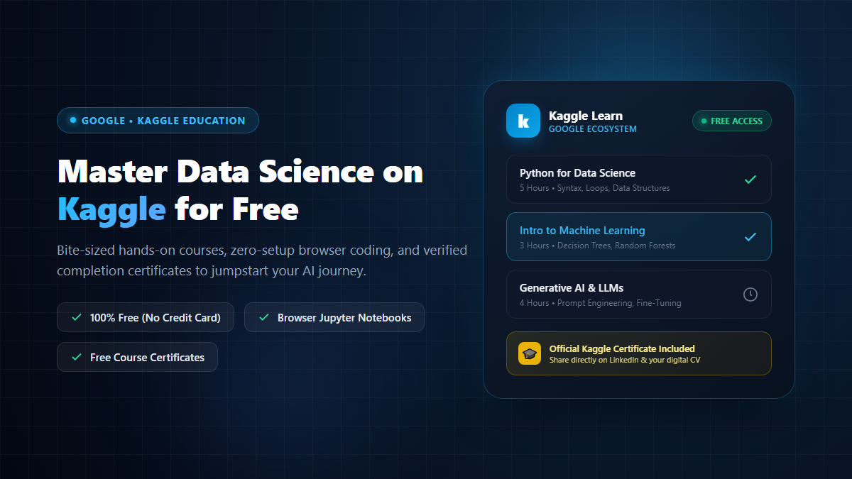 Learn Data Science and Machine Learning on Kaggle Free Courses and Certificates