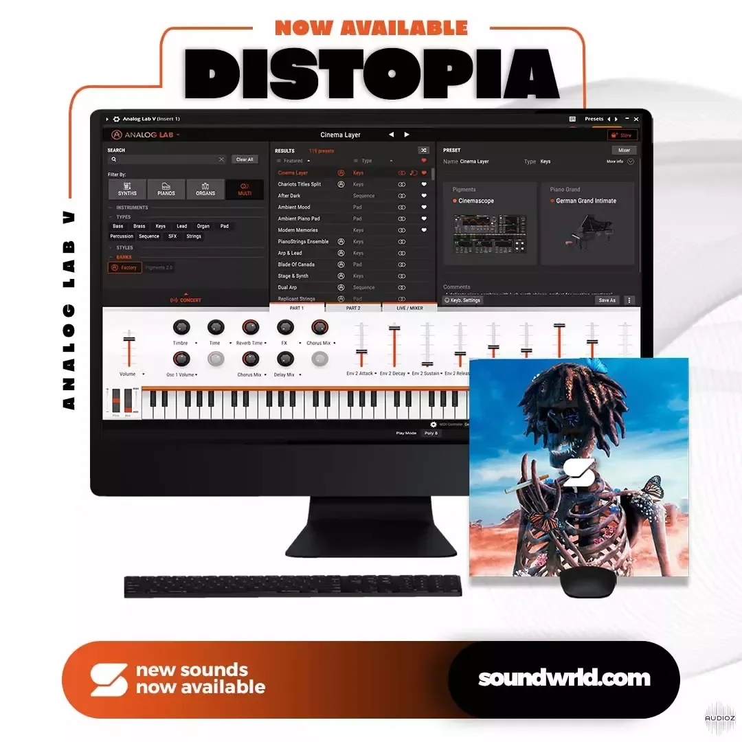Soundwrld Dystopia (Analog Lab V Bank + One Shot Kit)-FANTASTiC