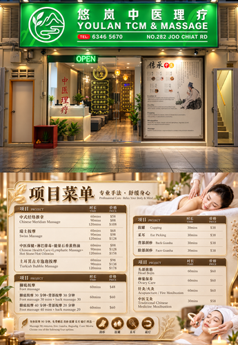 Illuminated Youlan TCM Clinic Facade.2