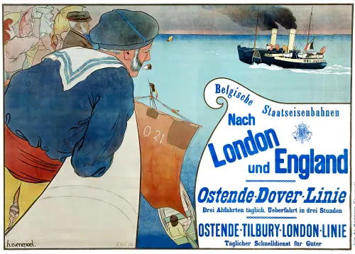 Affiche 1 (Chemins de fer de l'État belge à Londres et en Angleterrede Henri Evenepoel 1897).4