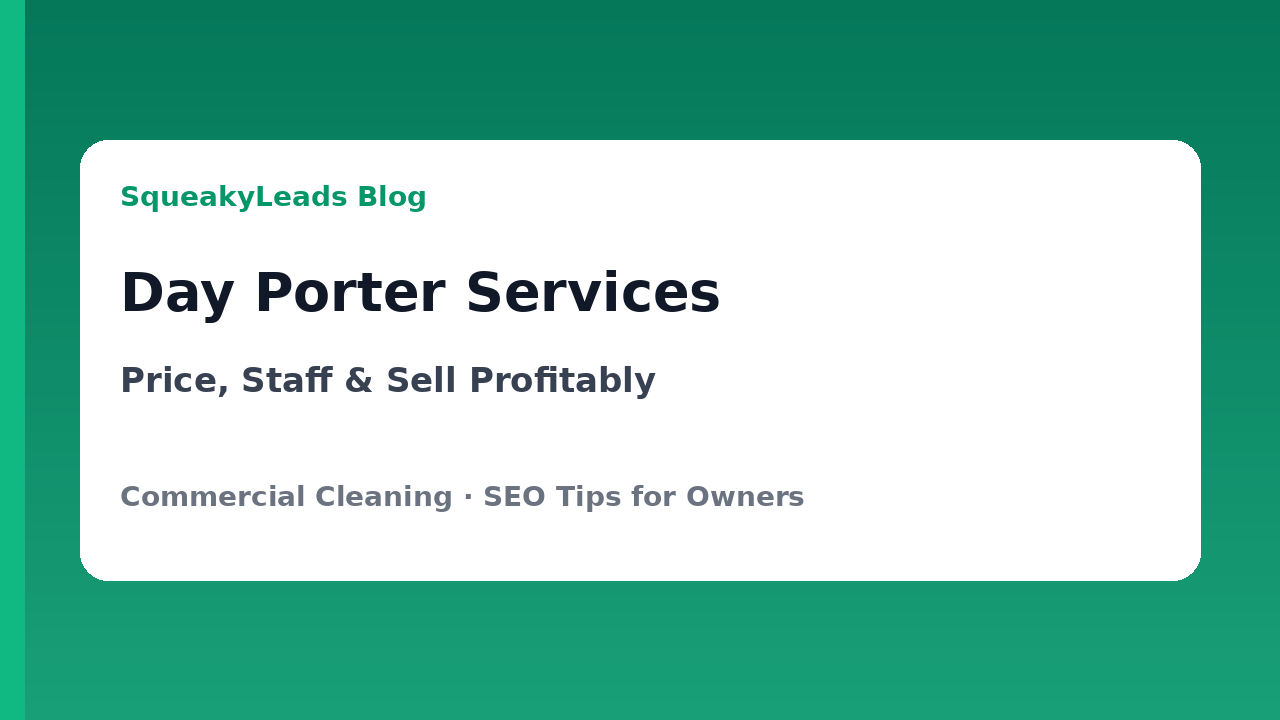 Day Porter Services: How to Price, Staff, and Sell Them Profitably featured image