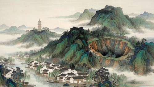 江苏无锡锡山与惠山全景