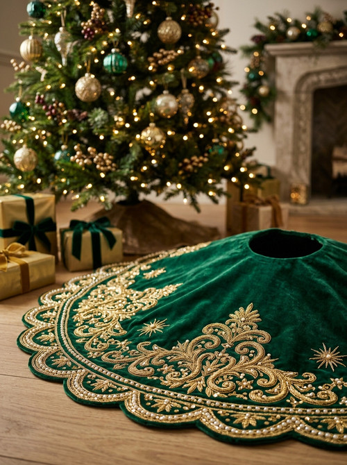 04 Zardozi Beaded Velvet Tree Skirt.jpg
