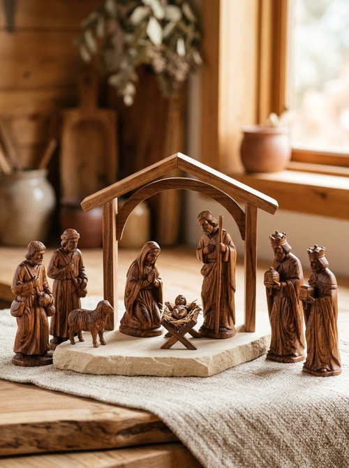 08 Saharanpur Sheesham Carved Nativity Set.jpg