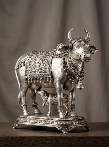 12 Silver Plated Kamadhenu Wealth Figurine.jpg