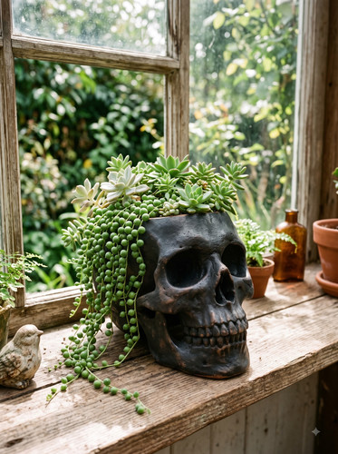 10 Blackened Terracotta Skull Planter.jpg