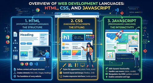 Overview of Web Development Languages HTML, CSS, and JavaScript.png